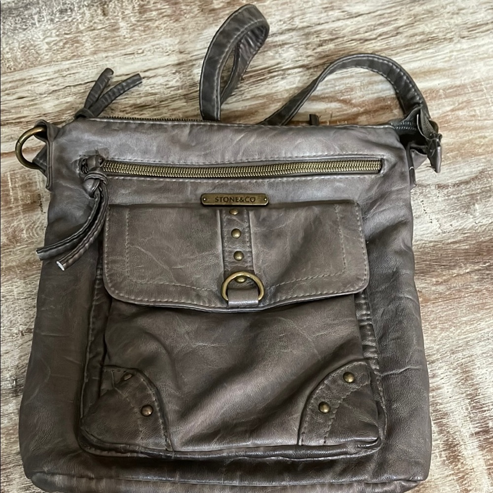 Stone & Co. Brown Messenger Bag with Vintage Style